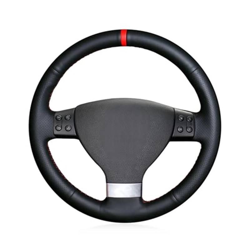 LenkradschutzhüLle Für Golf 5 Mk5 Für Passat B6 Für Jetta 5 Mk5 Für Tiguan 2007 rutschfeste Schwarze Auto-Lenkradabdeckung Lenkradabdeckung(Blue Thread) von QDouiMOO