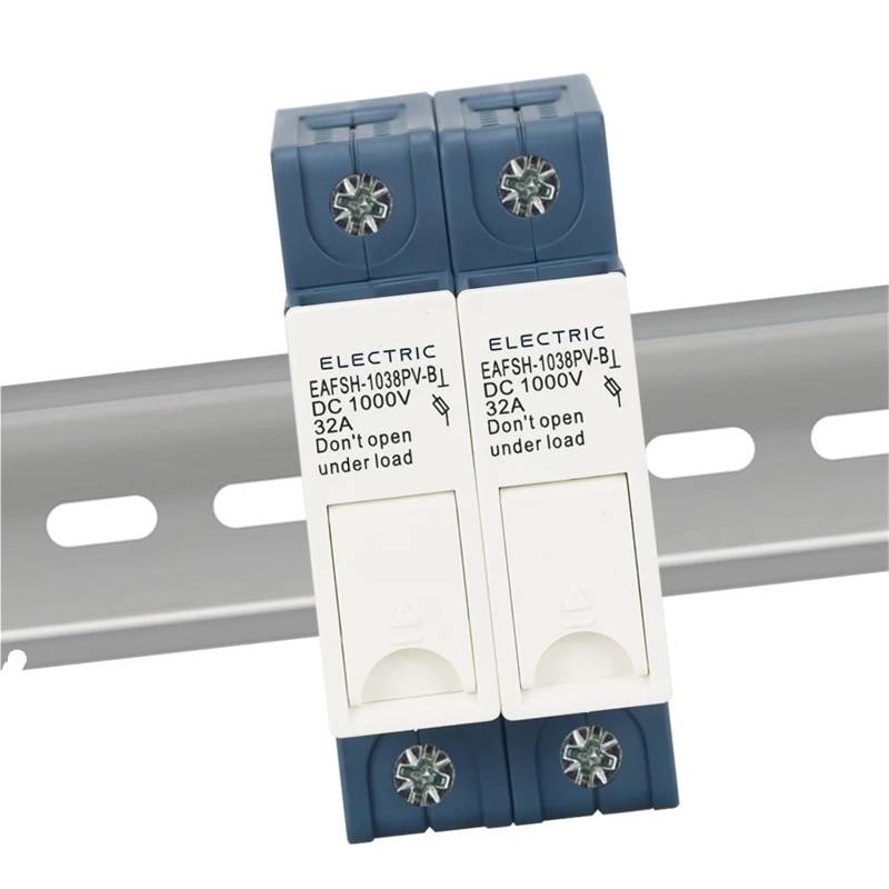 1P 2P DC Sicherungshalter 10 * 38mm Hochspannung Solar PV 1000V Basis Photovoltaik Protector 1 Stücke(B-2P-Fuse Base) von QEJBQKWU