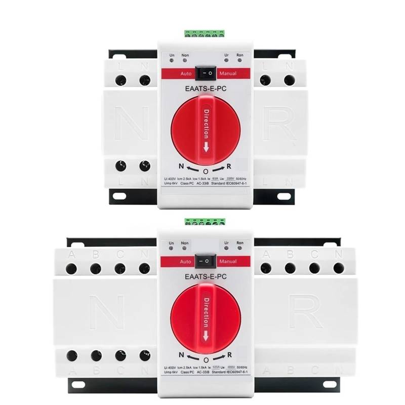 2P 4P 63A 125A Dual Power Automatic Transfer Switch AC220V 400V 50/60Hz Leistungsschalter 1 Stücke(2P 125A 220V) von QEJBQKWU