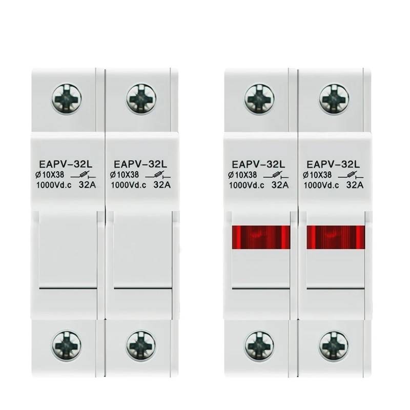 2P Parallel DC Sicherungshalter 10 * 38mm Hochspannung Solar PV 1000V 6A 10A 15A 1St(10A,32L-2P-Fuse Base) von QEJBQKWU