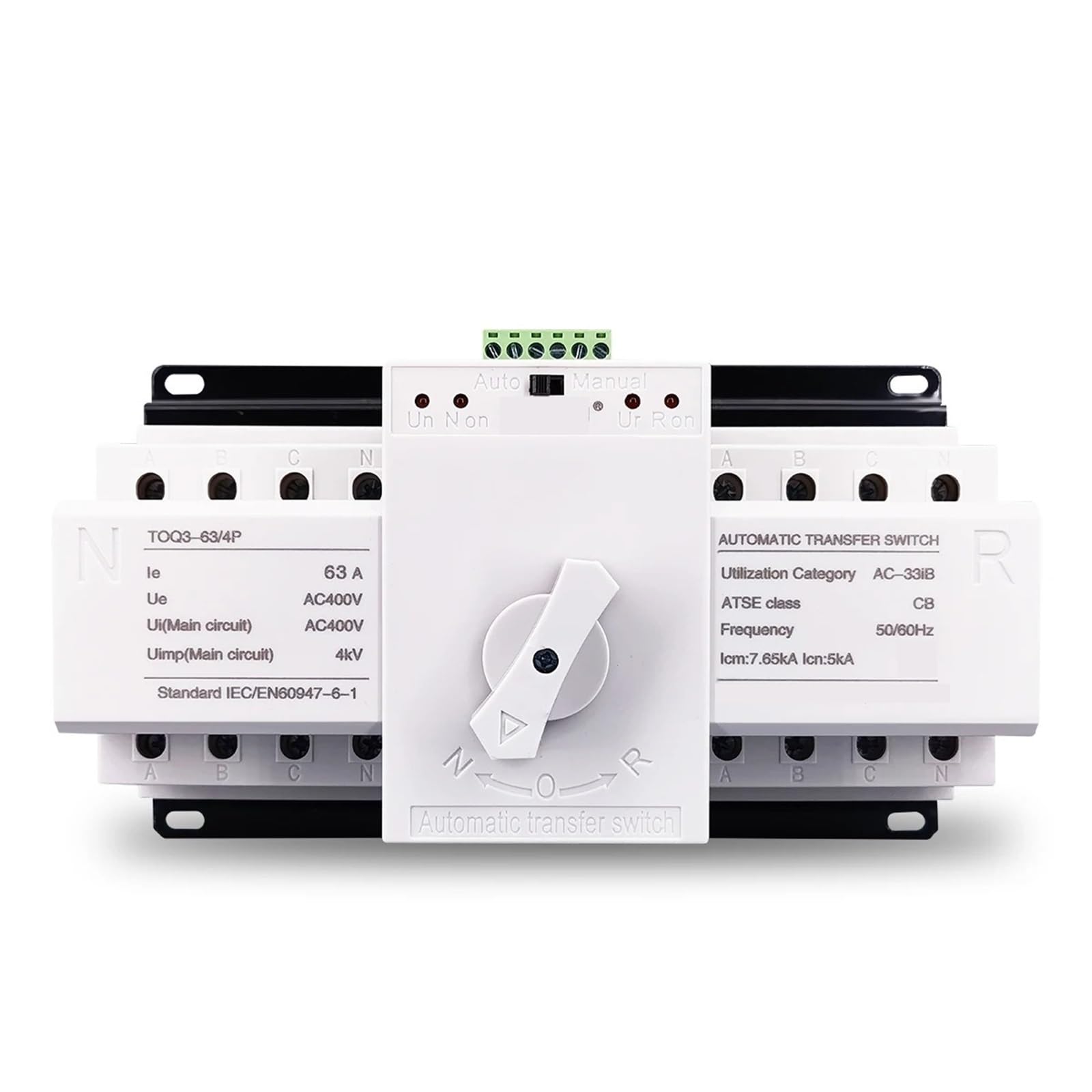 4P 63A 380V MCB Typ Dual Power Automatischer Transferschalter ATS 1 Stücke(2 input 1 output) von QEJBQKWU