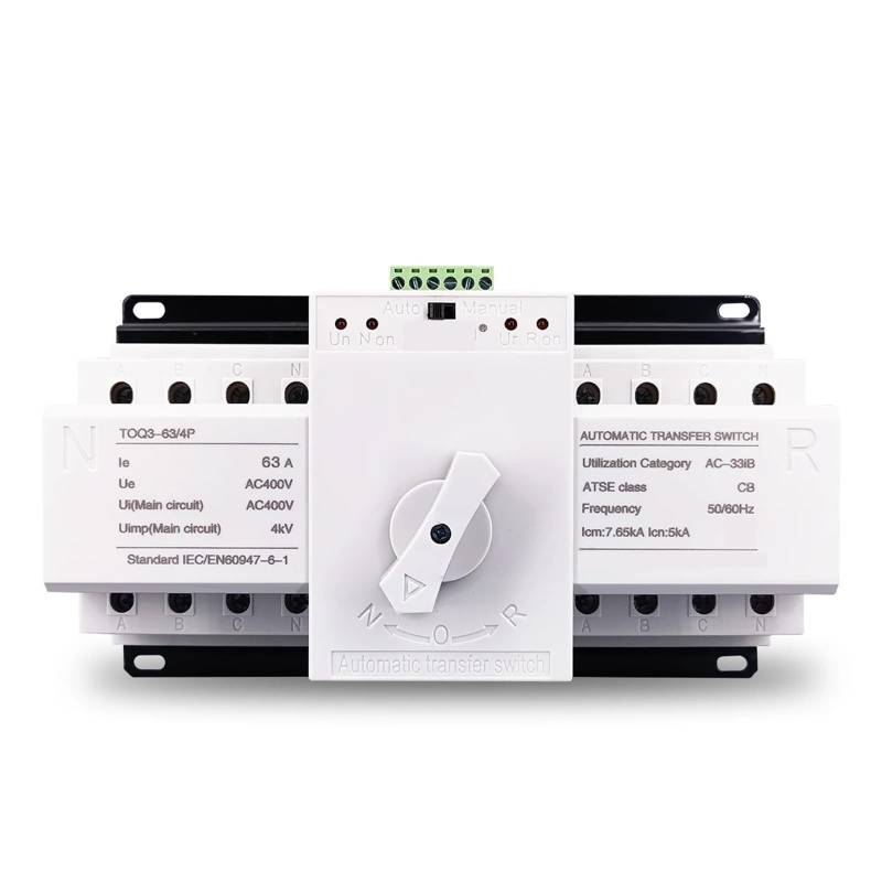 4P 63A 380V MCB Typ Dual Power Automatischer Transferschalter ATS 1 Stücke(2 input 2 output) von QEJBQKWU