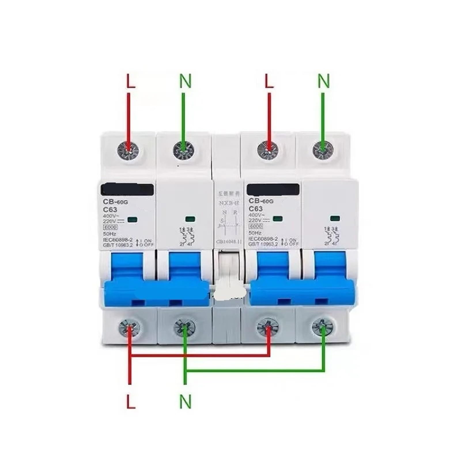 C B-60G DC Solarenergie Dual Power Manueller Transferschalter Leistungsschalter MCB 1 Stücke(4A) von QEJBQKWU