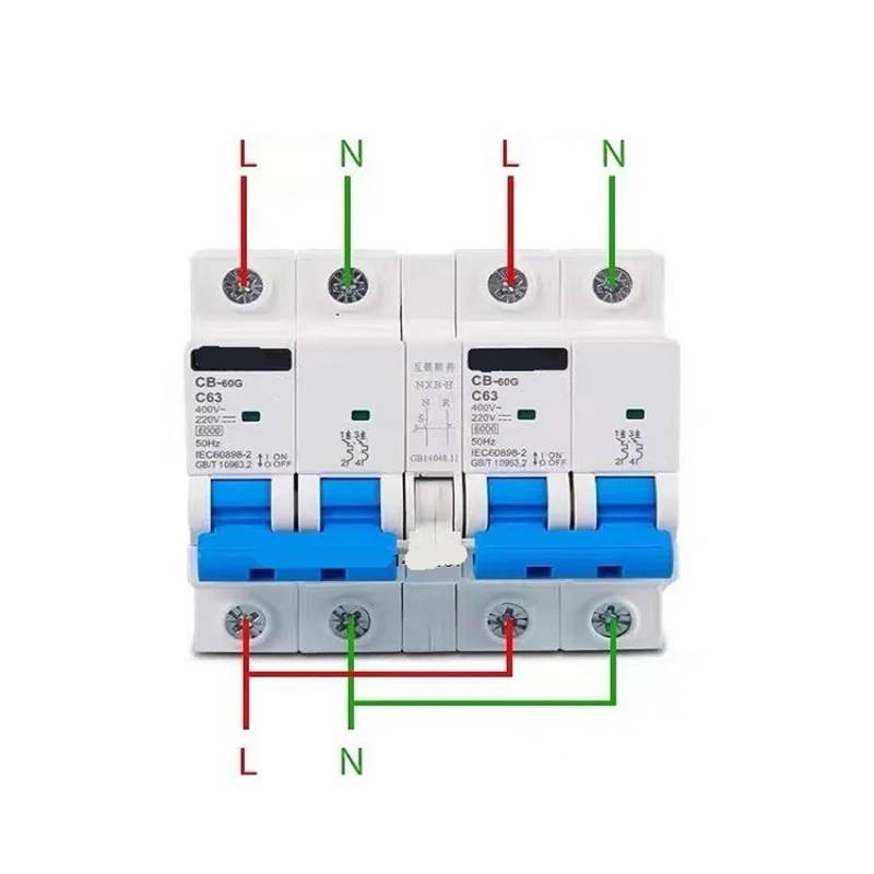 C B-60G DC Solarenergie Dual Power Manueller Transferschalter Leistungsschalter MCB 1 Stücke(4A) von QEJBQKWU