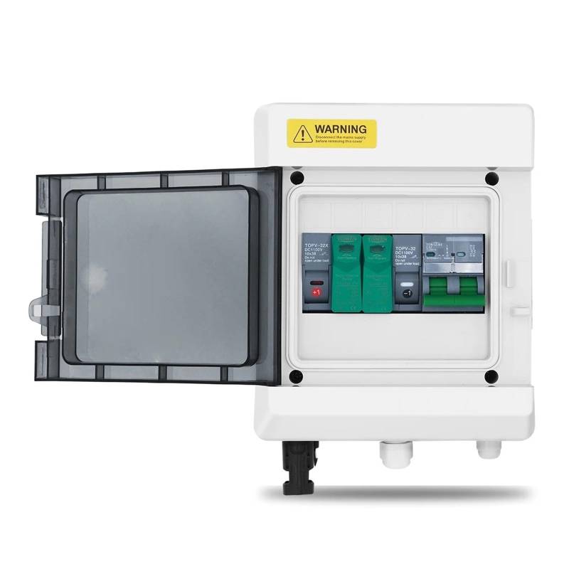 Solar Photovoltaik PV Combiner Box Mit 6way 1 Eingang 1 Ausgang DC 600V Sicherung MCB SPD Box 1Pcs(32A DC MCB) von QEJBQKWU
