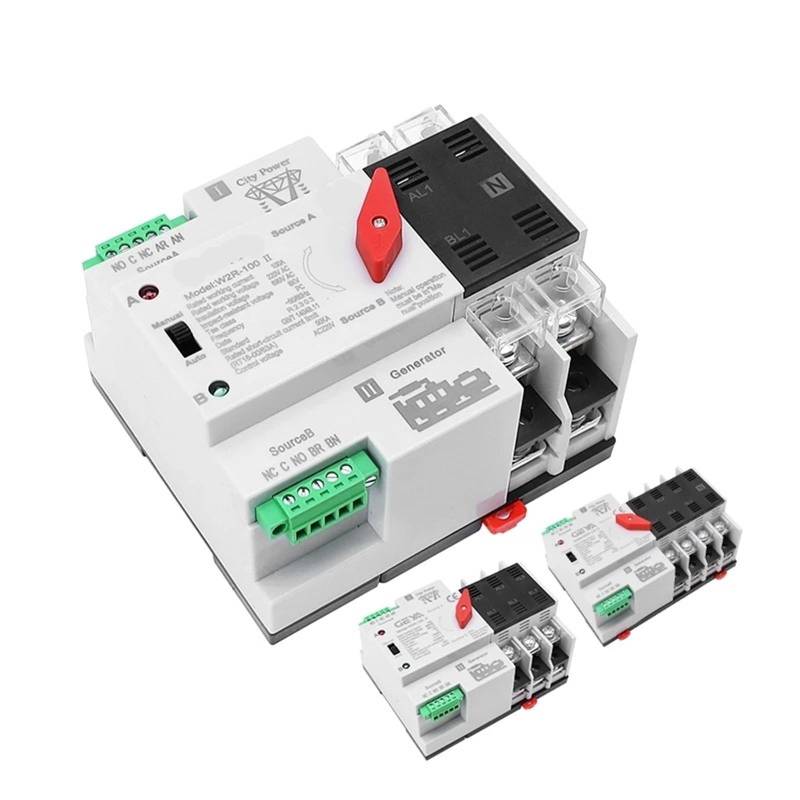 W2R Dual Power Automatic Transfer Switch100A ATS 220V PC Klasse Haushalts Power Transfer Switch 50/60Hz 1Pcs(W2R 4P 220V) von QEJBQKWU