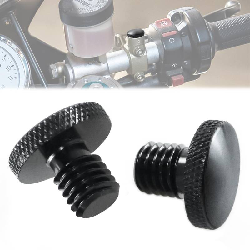 Motorrad Spiegelschrauben, Spiegel loch abdeckung motorrad M8, Motorrad Abdeckkappen für M8 Spiegelgewinde, Gewinde Verkleidungsschrauben, 1×Rechtsgewinde/clockwise+1 x Links/Anticlockwise (Ein Paar) von QFFWYYF