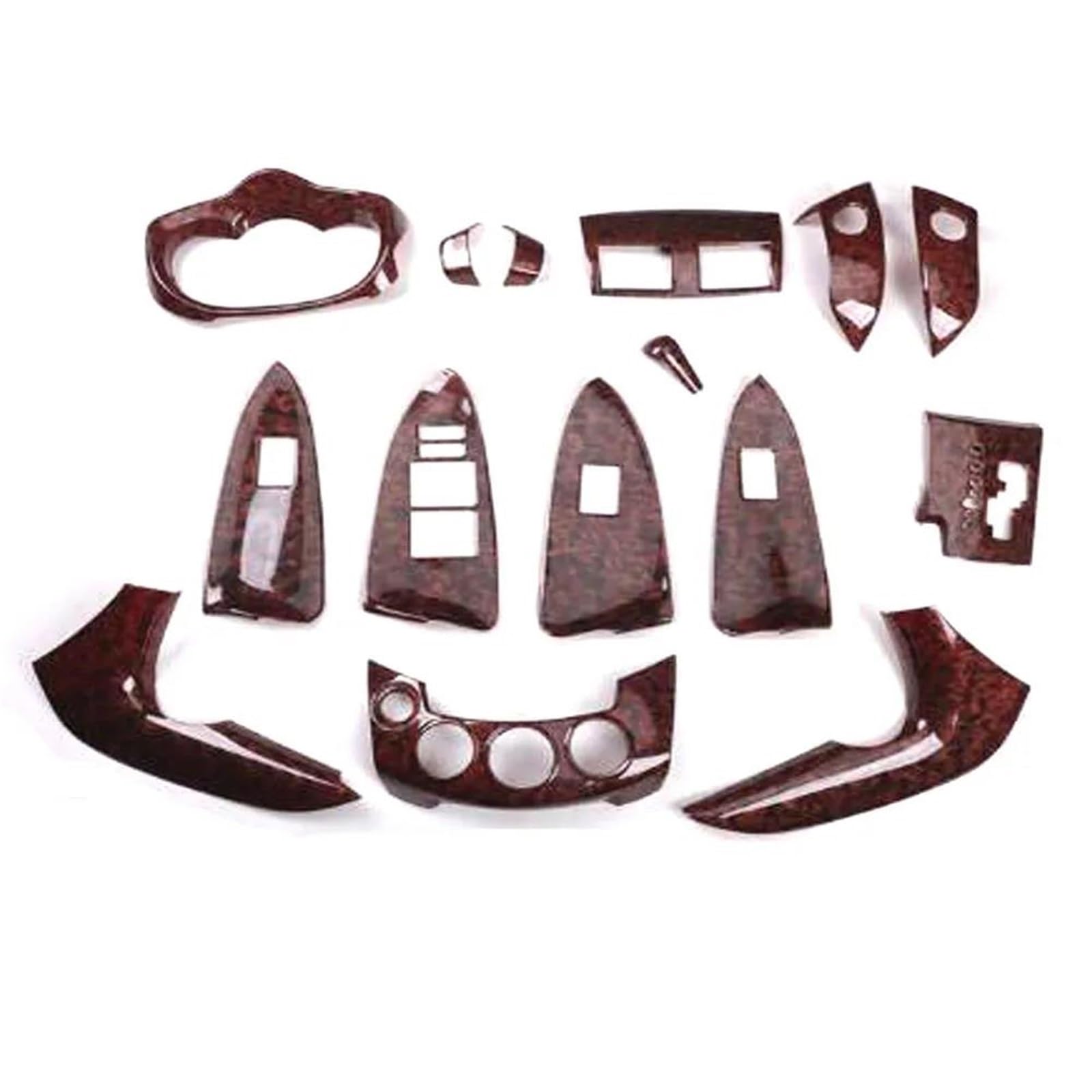 Interieur Dekor 15 Teile/satz Auto Innen Für Toyota Für RAV4 2009-2012 LHD RHD Auto Instrument Air Vent Getriebe Shift Trim Interieur TüRverkleidungen Dekor(Agate LHD) von QFJFBGGH