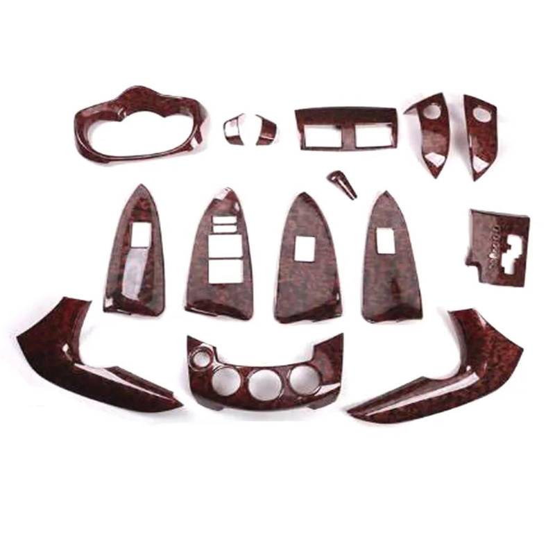 Interieur Dekor 15 Teile/satz Auto Innen Für Toyota Für RAV4 2009-2012 LHD RHD Auto Instrument Air Vent Getriebe Shift Trim Interieur TüRverkleidungen Dekor(Agate LHD) von QFJFBGGH