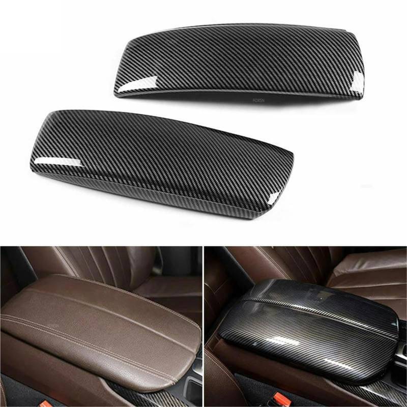 Interieur Dekor 2 STÜCKE Carbon Fiber Pattern Central Console Armlehne Box Schutzhülle Trim Für X5 E70 2007-2013 Interieur TüRverkleidungen Dekor von QFJFBGGH