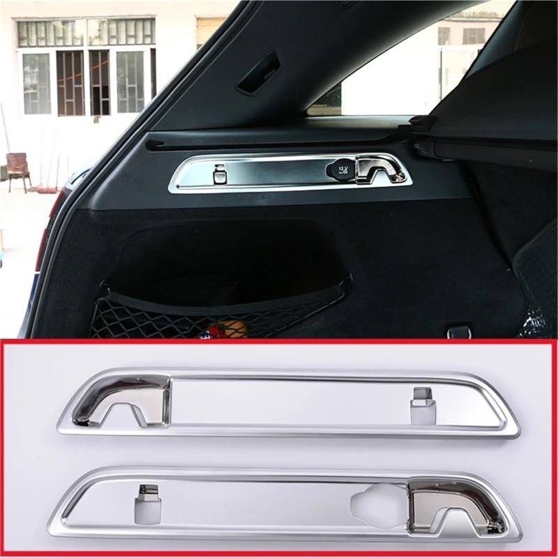 Interieur Dekor 2 Stück ABS Chrom Kofferraumhaken Dekorative Abdeckung Trim 3D Aufkleber Für Benz Für GLC-Klasse Für X253 200 260 Interieur TüRverkleidungen Dekor von QFJFBGGH