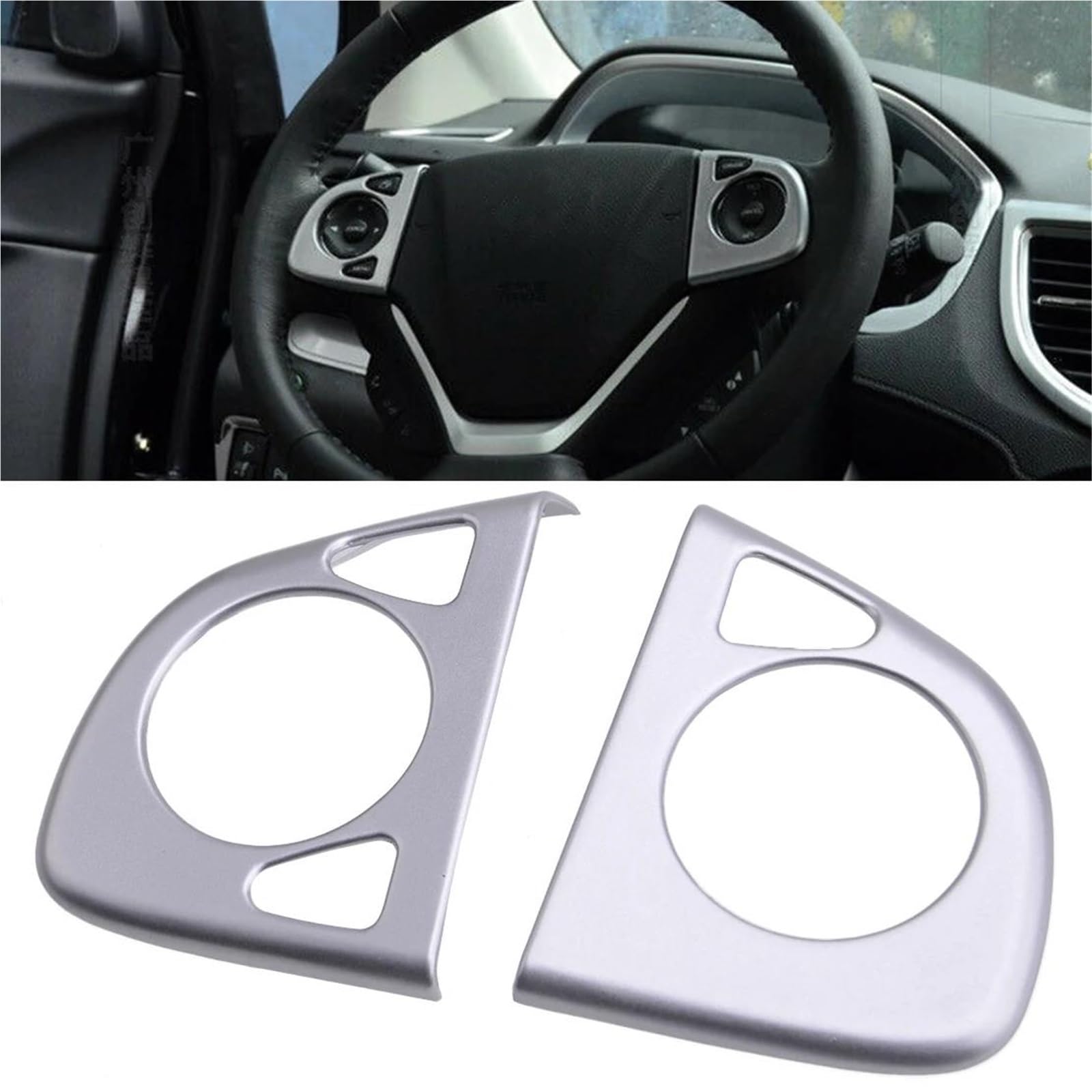 Interieur Dekor 2Pcs ABS Chrom Hohe Konfiguration Lenkrad Abdeckung Trim Rahmen Für CRV 2012-2016 Interieur TüRverkleidungen Dekor Interieur Dekor 2Pcs ABS Chrom Hohe Konfiguration Lenkrad Abdeckung Trim Rahmen Für CRV 2012-2016 Interieur TüRverkleidungen Dekor von QFJFBGGH