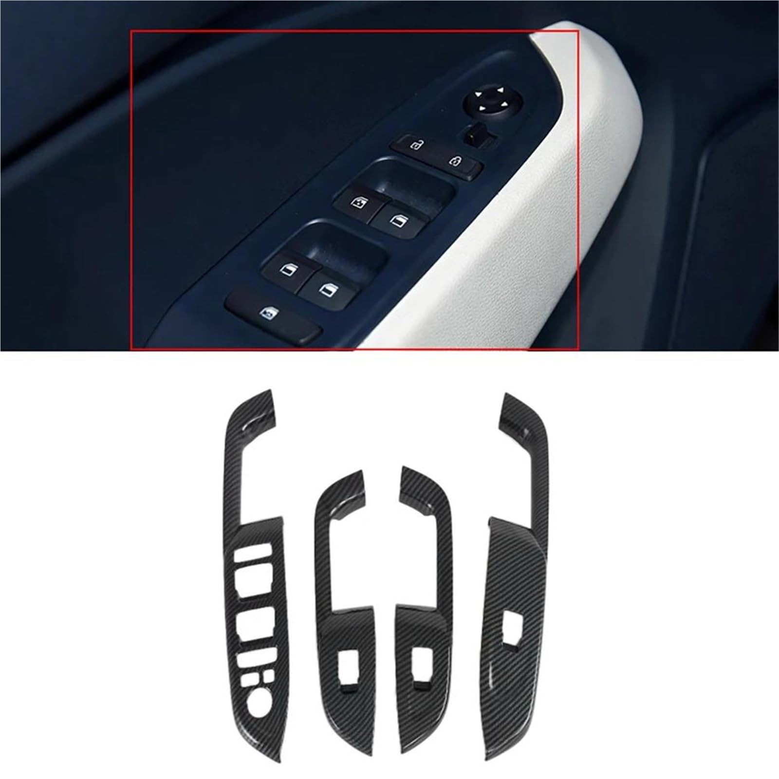 Interieur Dekor 4PCS Tür Fensterheber Schalter Button Control Panel Rahmen Schutzhülle Für Hyundai Für Venue 2019-2020 Interieur TüRverkleidungen Dekor Interieur Dekor 4PCS Tür Fensterheber Schalter Button Control Panel Rahmen Schutzhülle Für Hyundai Für Venue 2019-2020 Interieur TüRverkleidungen Dekor von QFJFBGGH