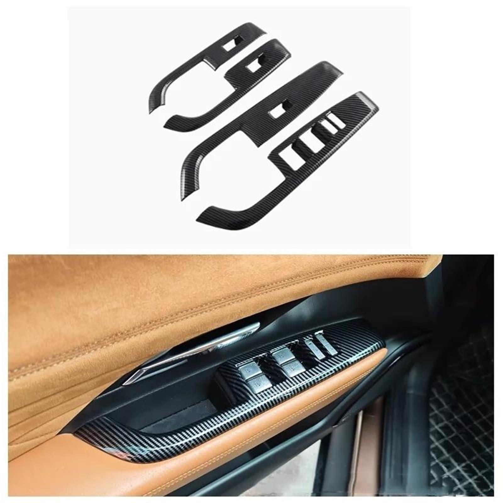 Interieur Dekor 4Pcs ABS Auto Tür Fensterheber Bedienfeld Abdeckung Trim Aufkleber Für Mazda Für EZ-6 2024 + Interieur TüRverkleidungen Dekor Interieur Dekor 4Pcs ABS Auto Tür Fensterheber Bedienfeld Abdeckung Trim Aufkleber Für Mazda Für EZ-6 2024 + Interieur TüRverkleidungen Dekor von QFJFBGGH