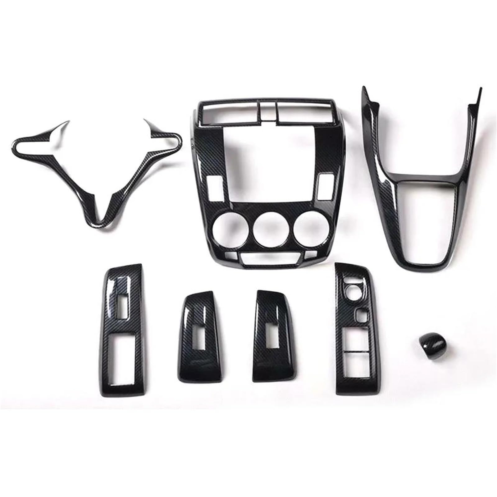 Interieur Dekor 8 Teile Auto Styling Für City 2008-2012 LHD Auto Innen Dekoration Abdeckung Trim Aufkleber ABS Carbon Faser Stil Interieur TüRverkleidungen Dekor(Carbon Pattern) von QFJFBGGH