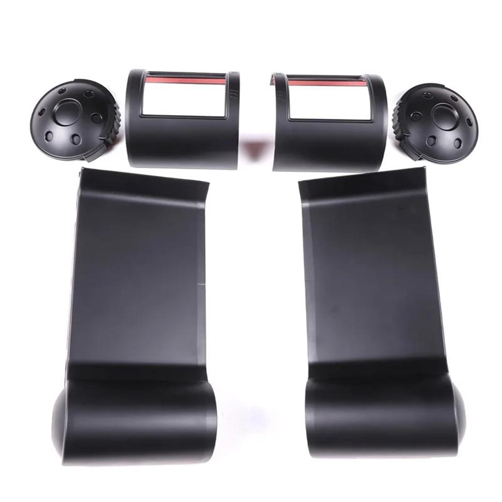 Interieur Dekor ABS-Auto-Armaturenbrett Sowohl Seitenklimaanlage Luftauslassrahmenabdeckung Für Toyota Für FJ Cruiser 2007-2021 Interieur TüRverkleidungen Dekor(Matte Black) von QFJFBGGH