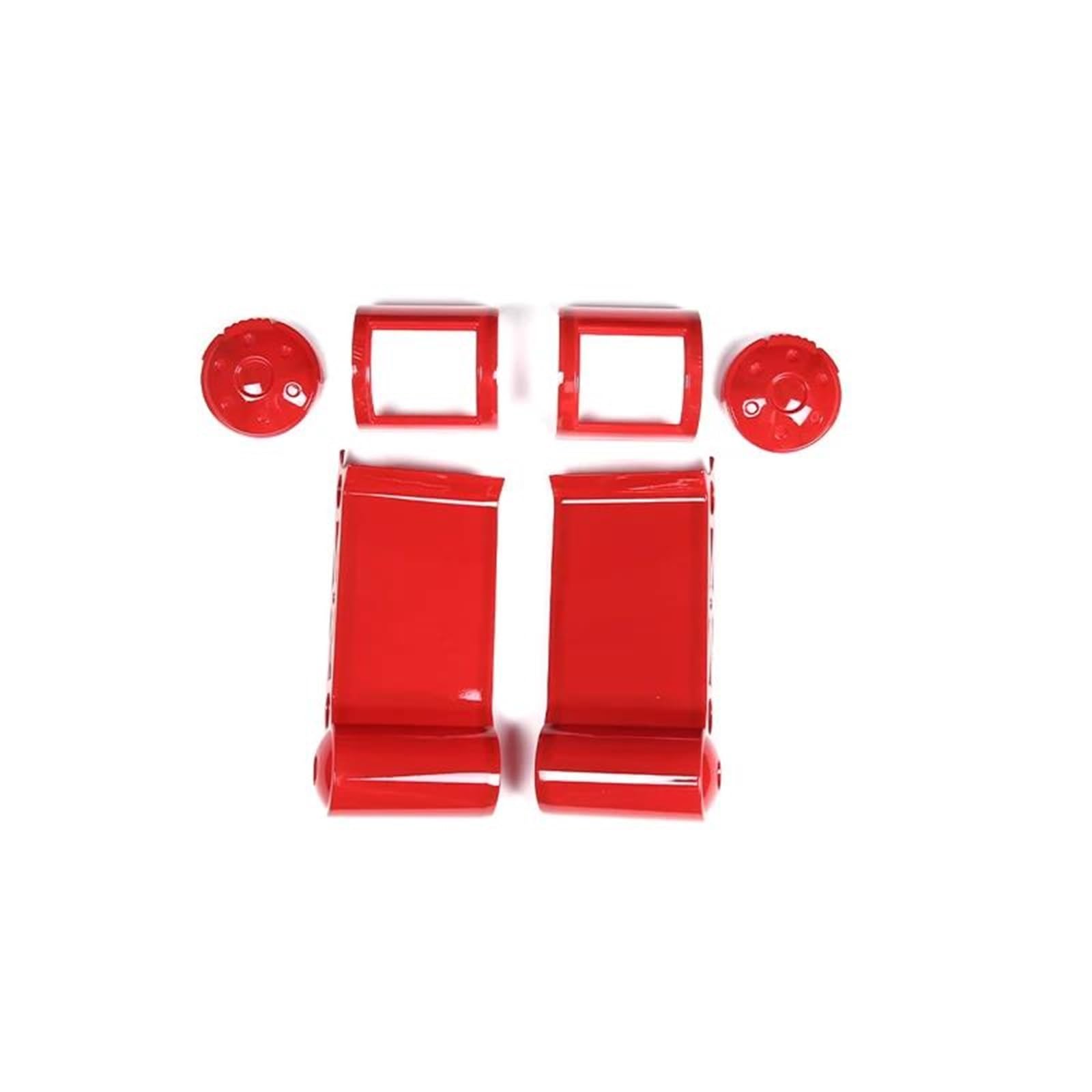 Interieur Dekor ABS-Auto-Armaturenbrett Sowohl Seitenklimaanlage Luftauslassrahmenabdeckung Für Toyota Für FJ Cruiser 2007-2021 Interieur TüRverkleidungen Dekor(Rot) von QFJFBGGH