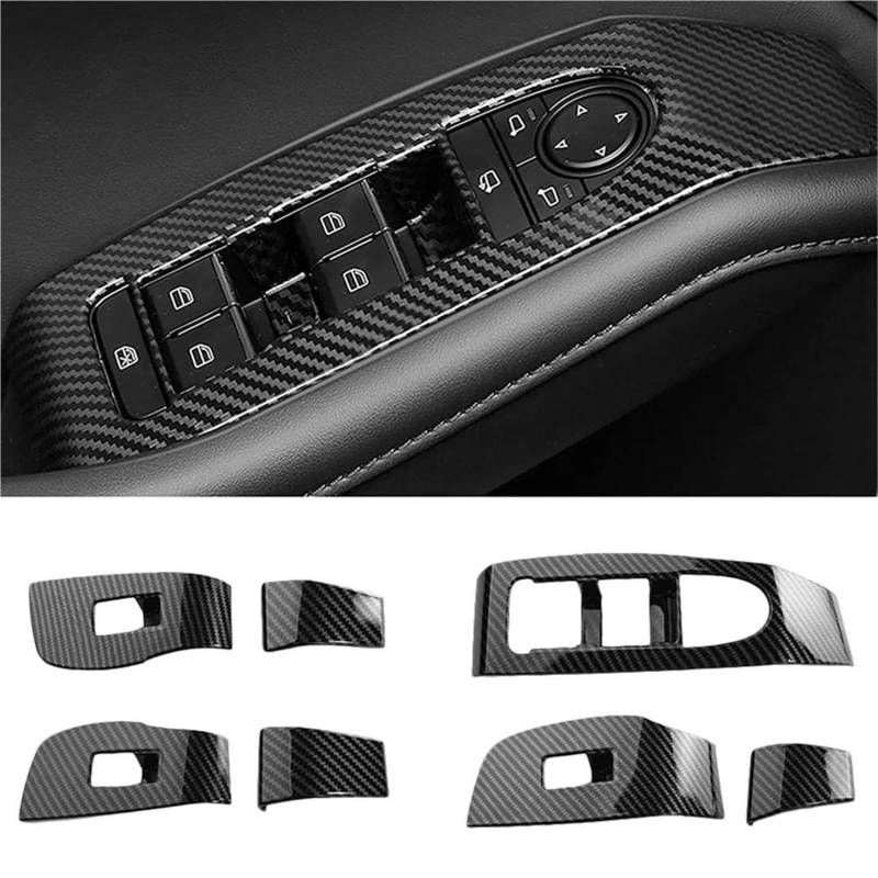 Interieur Dekor ABS Auto Innentür Armlehne Panel Fenster Schalter Lift Tasten Abdeckung Trim Für Mazda 3 Für CX-30 2020-2023 Interieur TüRverkleidungen Dekor von QFJFBGGH