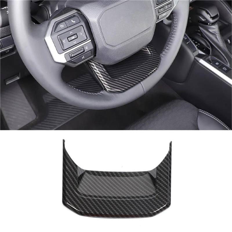 Interieur Dekor ABS Auto Lenkrad Dekoration Abdeckung Trim Rahmen Aufkleber Für Toyota Für Land Für Cruiser Für Prado LC250 Interieur TüRverkleidungen Dekor(Style 2-Carbon Pattern) von QFJFBGGH