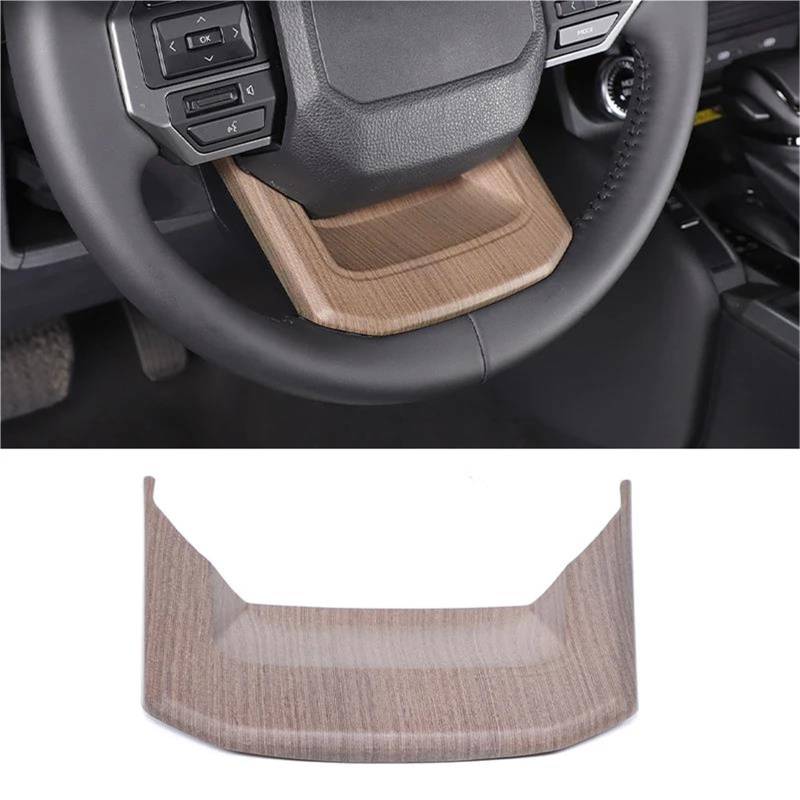 Interieur Dekor ABS Auto Lenkrad Dekoration Abdeckung Trim Rahmen Aufkleber Für Toyota Für Land Für Cruiser Für Prado LC250 Interieur TüRverkleidungen Dekor(Style 2-Pear Wood) von QFJFBGGH
