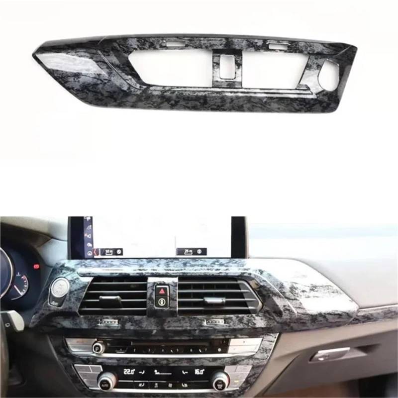 Interieur Dekor ABS-Autozubehör Für X3 X4 2018-2021 LHD-Armaturenbrett Mittelkonsole Entlüftungsrahmen Trim Styling Interieur TüRverkleidungen Dekor(Black Wood) von QFJFBGGH