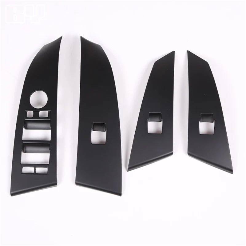 Interieur Dekor ABS Fensterheber-Taste Schalter Panel Abdeckung Rahmen Trim Für 5 Serie Für E60 2004-2006 LHD Innen Interieur TüRverkleidungen Dekor(Matte Black) von QFJFBGGH