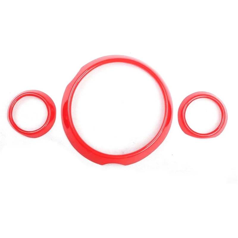 Interieur Dekor ABS Für MINI Für Countryman Für R60 2013-2016 Zentrale Armaturenbrett-Entlüftungsringverkleidung Innenformteil Interieur TüRverkleidungen Dekor(Rot) von QFJFBGGH