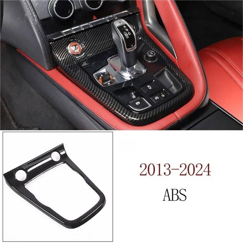 Interieur Dekor ABS-Kohlefaser-Textur Für Jaguar Für F-TYPE 2013–2024 Innenausstattung Schaltkonsolen-Dekorationsabdeckung Interieur TüRverkleidungen Dekor(Carbon Texture 2) von QFJFBGGH