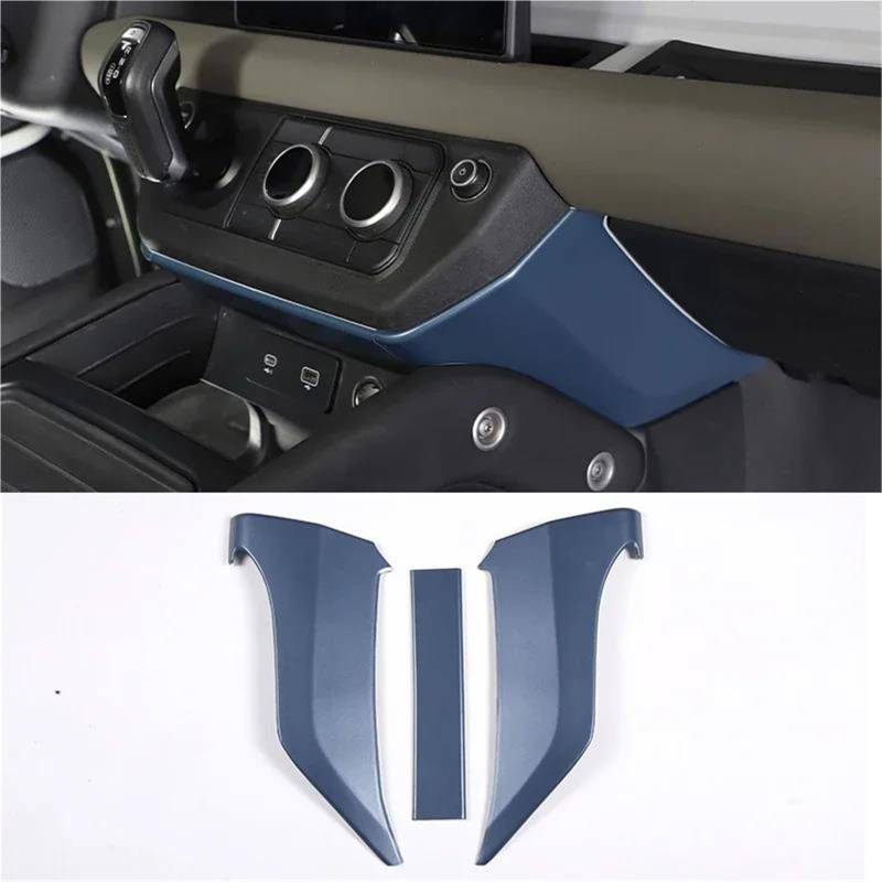 Interieur Dekor ABS-Mittelkonsole Knieseitenverkleidung Dekorativer Aufkleber Für Land Für Rover Für Defender 90 110 2020-2025 Interieur TüRverkleidungen Dekor(Blau) von QFJFBGGH