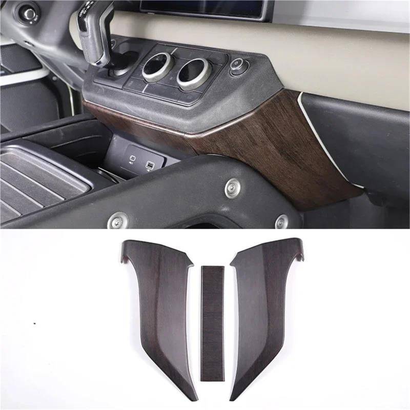 Interieur Dekor ABS-Mittelkonsole Knieseitenverkleidung Dekorativer Aufkleber Für Land Für Rover Für Defender 90 110 2020-2025 Interieur TüRverkleidungen Dekor(Oak Wood Grain) von QFJFBGGH