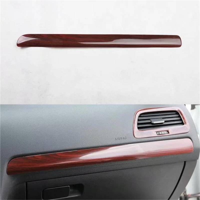 Interieur Dekor Auto Armaturenbrett Beifahrersitz Dekoration Streifen Trim Styling Für VW Für Golf 7 2014-2018 LHD Auto Zubehör Interieur TüRverkleidungen Dekor(Wood Color) von QFJFBGGH