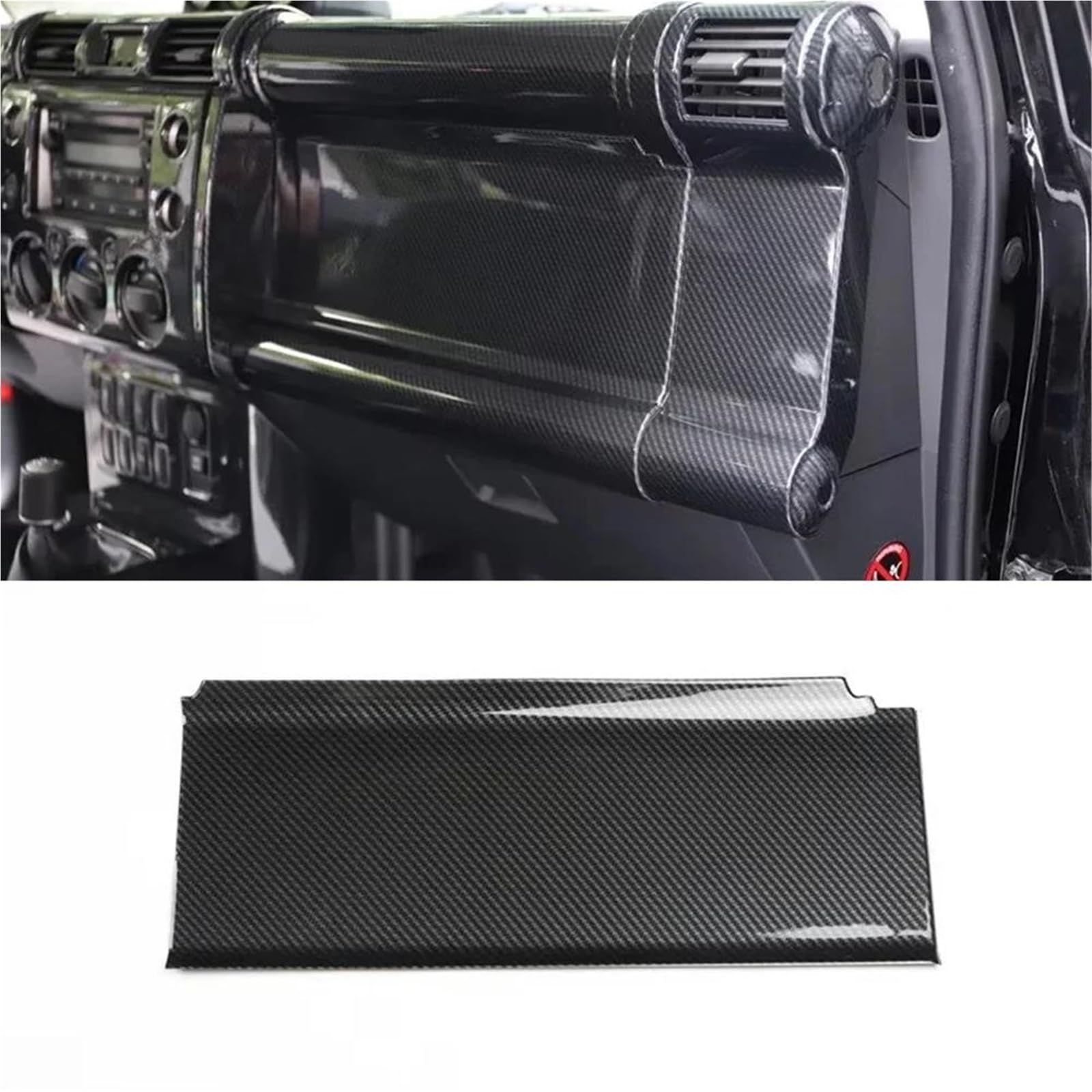 Interieur Dekor Auto-Armaturenbrett Beifahrersitzverkleidung ABS-Aufkleber Für Toyota Für FJ Cruiser LHD Innenzubehörverkleidung Interieur TüRverkleidungen Dekor(Carbon Pattern) von QFJFBGGH
