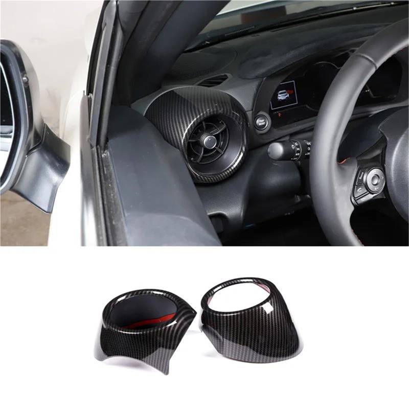 Interieur Dekor Auto-Armaturenbrett-Seitenlüftungs-Dekorationsring-Abdeckungs-Trimmaufkleber Für Toyota Für 86 Für Subaru Für BRZ Interieur TüRverkleidungen Dekor(Carbon Pattern) von QFJFBGGH
