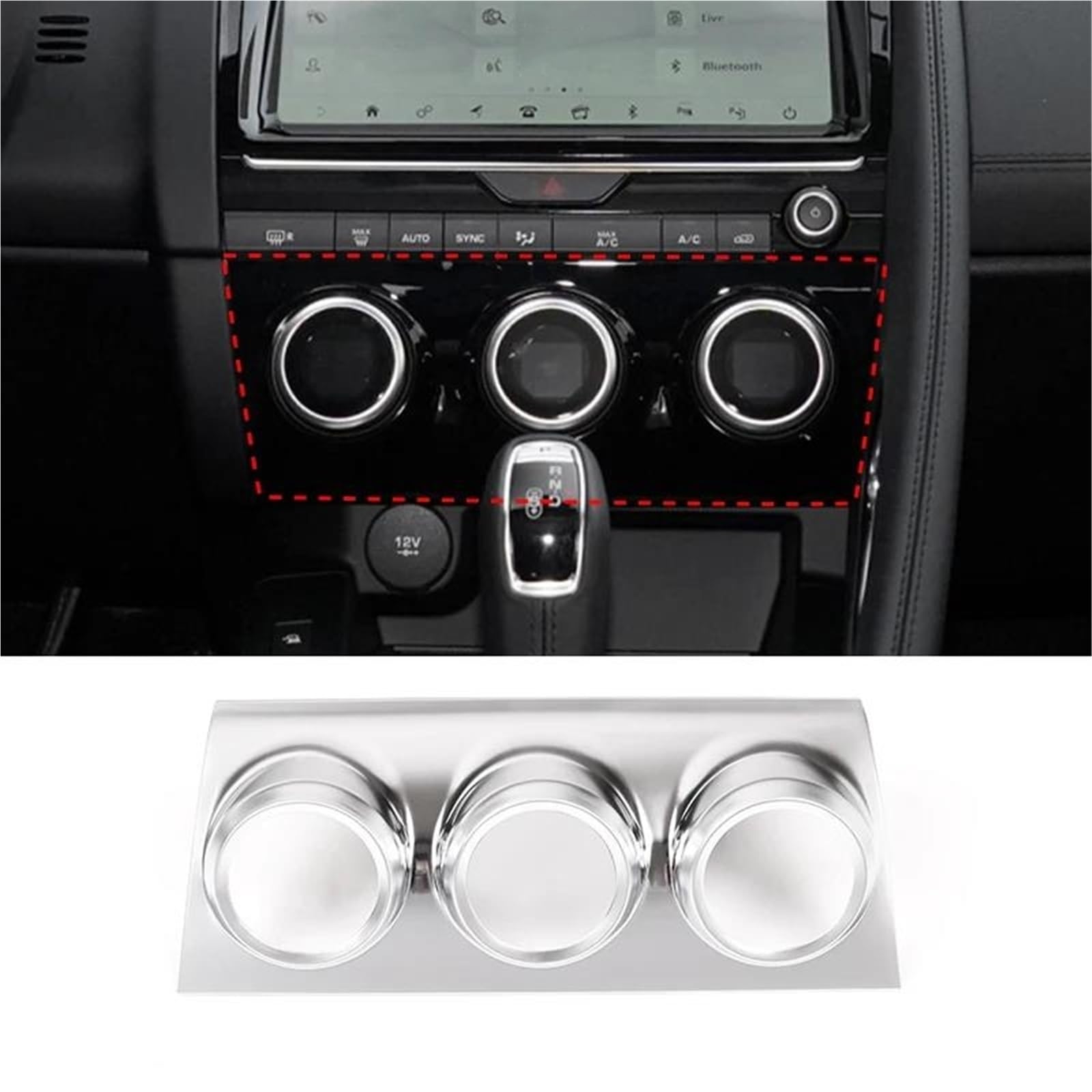 Interieur Dekor Auto Center Console Navigation Rahmen Klimaanlage Bedienfeld Abdeckung Für Jaguar Für E-PACE 2018-2020 Interieur TüRverkleidungen Dekor(Style B) von QFJFBGGH