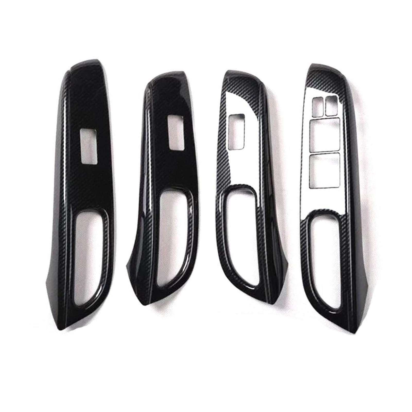 Interieur Dekor Auto Fensterheber Schalter Panel Abdeckung ABS Aufkleber Für Nissan Für Sunny 2014-2016 LHD RHD Innen 4 Stücke Interieur TüRverkleidungen Dekor(Carbon LHD) von QFJFBGGH