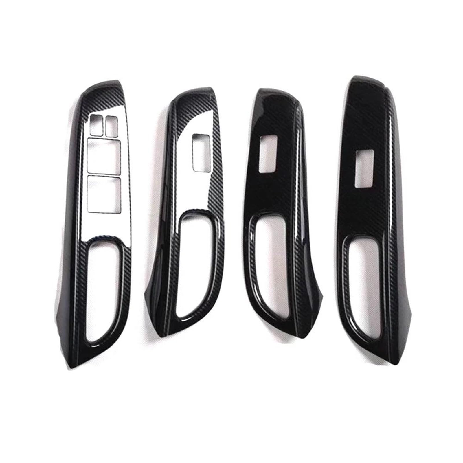 Interieur Dekor Auto Fensterheber Schalter Panel Abdeckung ABS Aufkleber Für Nissan Für Sunny 2014-2016 LHD RHD Innen 4 Stücke Interieur TüRverkleidungen Dekor(Carbon RHD) von QFJFBGGH