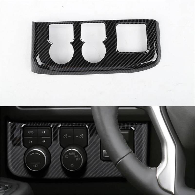 Interieur Dekor Auto Front Schalter Rahmen ABS Aufkleber Für Suburban 2020 Up Für Tahoe 2021 Up Für GMC Für Yukon 2021 Up Interieur TüRverkleidungen Dekor von QFJFBGGH