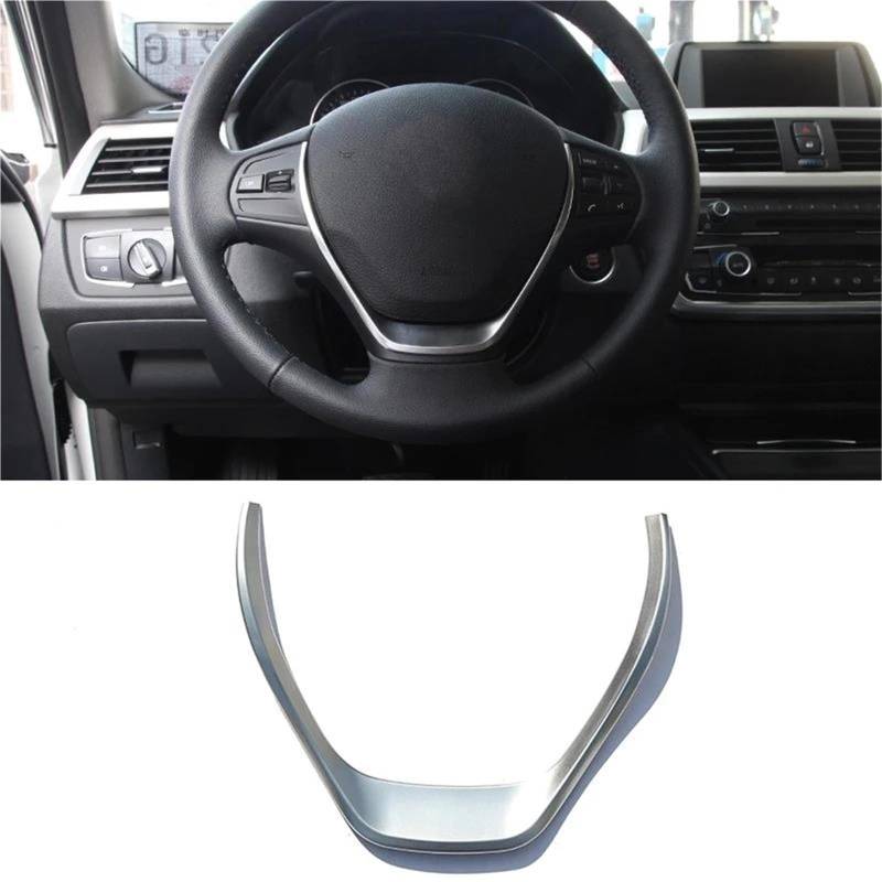 Interieur Dekor Auto-Innenraum-Lenkrad-Dekorrahmen-Panel-Abdeckung Für 3er Für F30 F32 F34 2013-2019 Interieur TüRverkleidungen Dekor(Style A-Silver) von QFJFBGGH