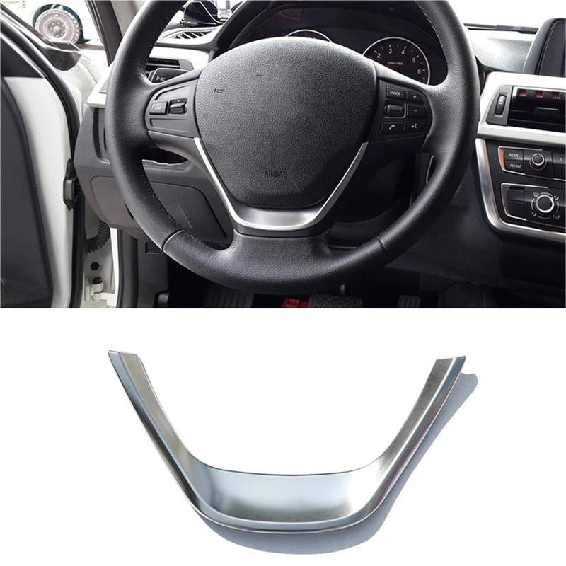 Interieur Dekor Auto-Innenraum-Lenkrad-Dekorrahmen-Panel-Abdeckung Für 3er Für F30 F32 F34 2013-2019 Interieur TüRverkleidungen Dekor(Style B-Silver) von QFJFBGGH