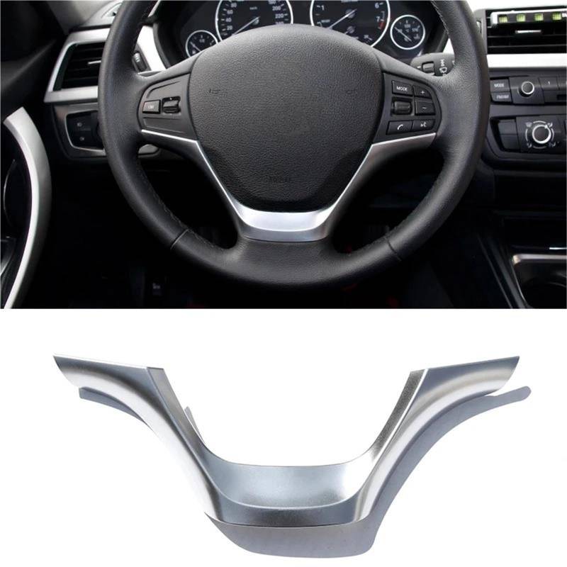 Interieur Dekor Auto-Innenraum-Lenkrad-Dekorrahmen-Panel-Abdeckung Für 3er Für F30 F32 F34 2013-2019 Interieur TüRverkleidungen Dekor(Style C-Silver) von QFJFBGGH