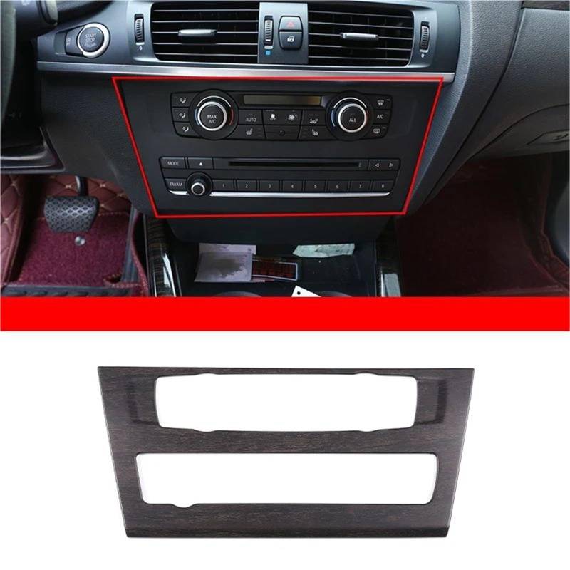 Interieur Dekor Auto Klimaanlage Volumen Einstellung Rahmen Trim CD Panel Abdeckung Für X3 F25 X4 F26 2011-2017 Interieur TüRverkleidungen Dekor(Oak grain) von QFJFBGGH