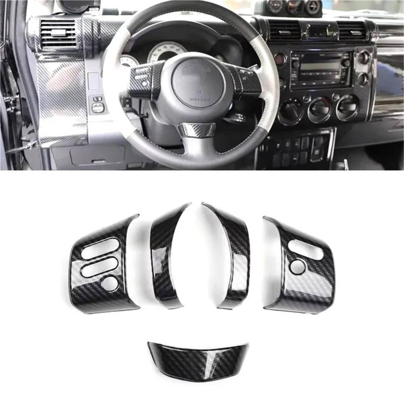 Interieur Dekor Auto Lenkrad Dekoration Abdeckung ABS Aufkleber Für Toyota Für FJ Cruiser Innen Zubehör Styling Interieur TüRverkleidungen Dekor(Type 3) von QFJFBGGH
