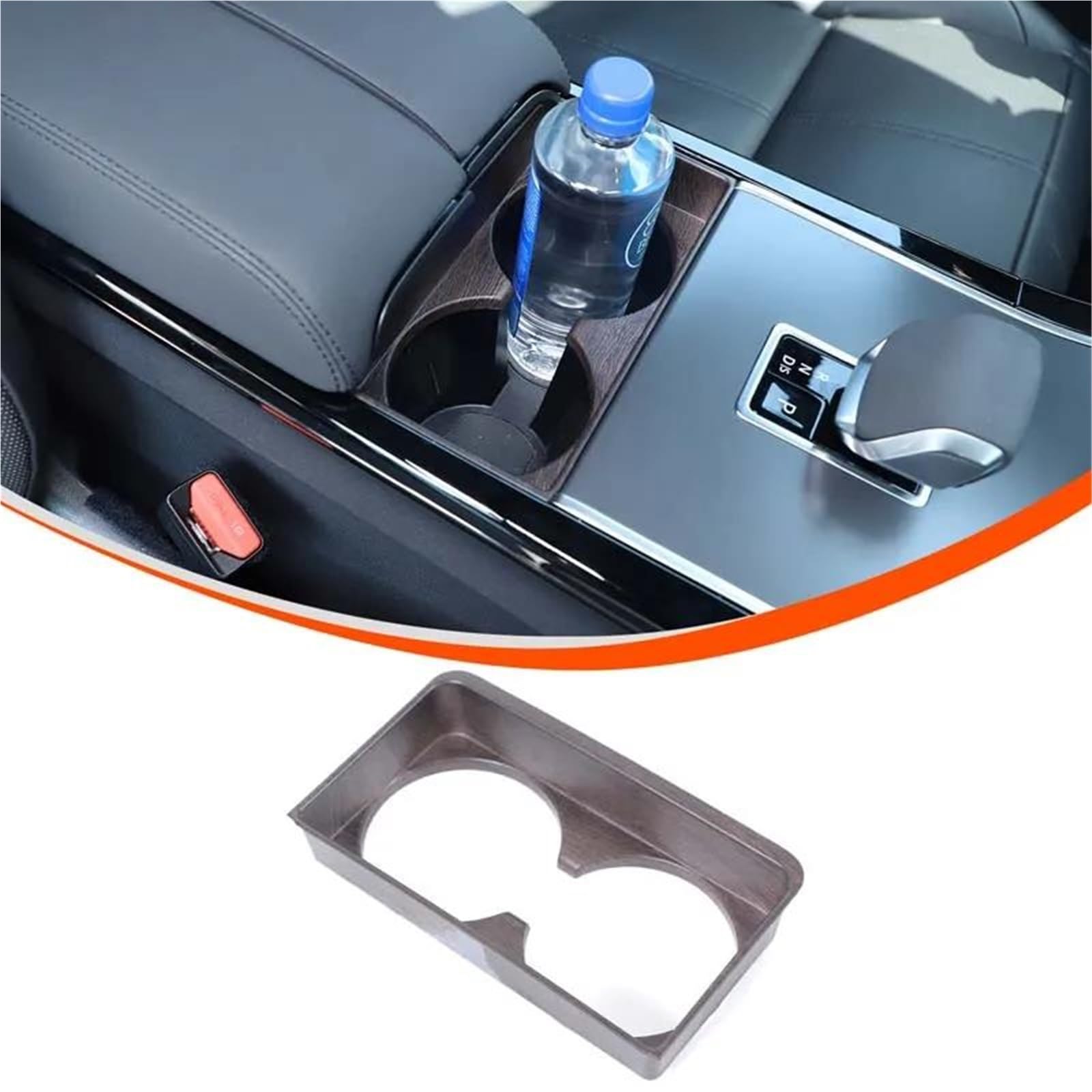 Interieur Dekor Auto-Mittelkonsole Wasserbecherhalter Rahmenverkleidung Aufkleber Für Range Für Rover Für Velar Für Evoque 2024 2025 Interieur TüRverkleidungen Dekor(Oak Wood Grain) von QFJFBGGH