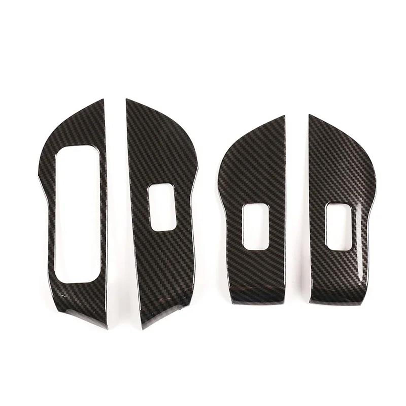 Interieur Dekor Autofensterglas-Lift-Schalter-Taste Bedienfeld Rahmenabdeckung Verkleidung Für Benz Für GLE W167 V167 GLS X167 Interieur TüRverkleidungen Dekor(Carbon Pattern) von QFJFBGGH