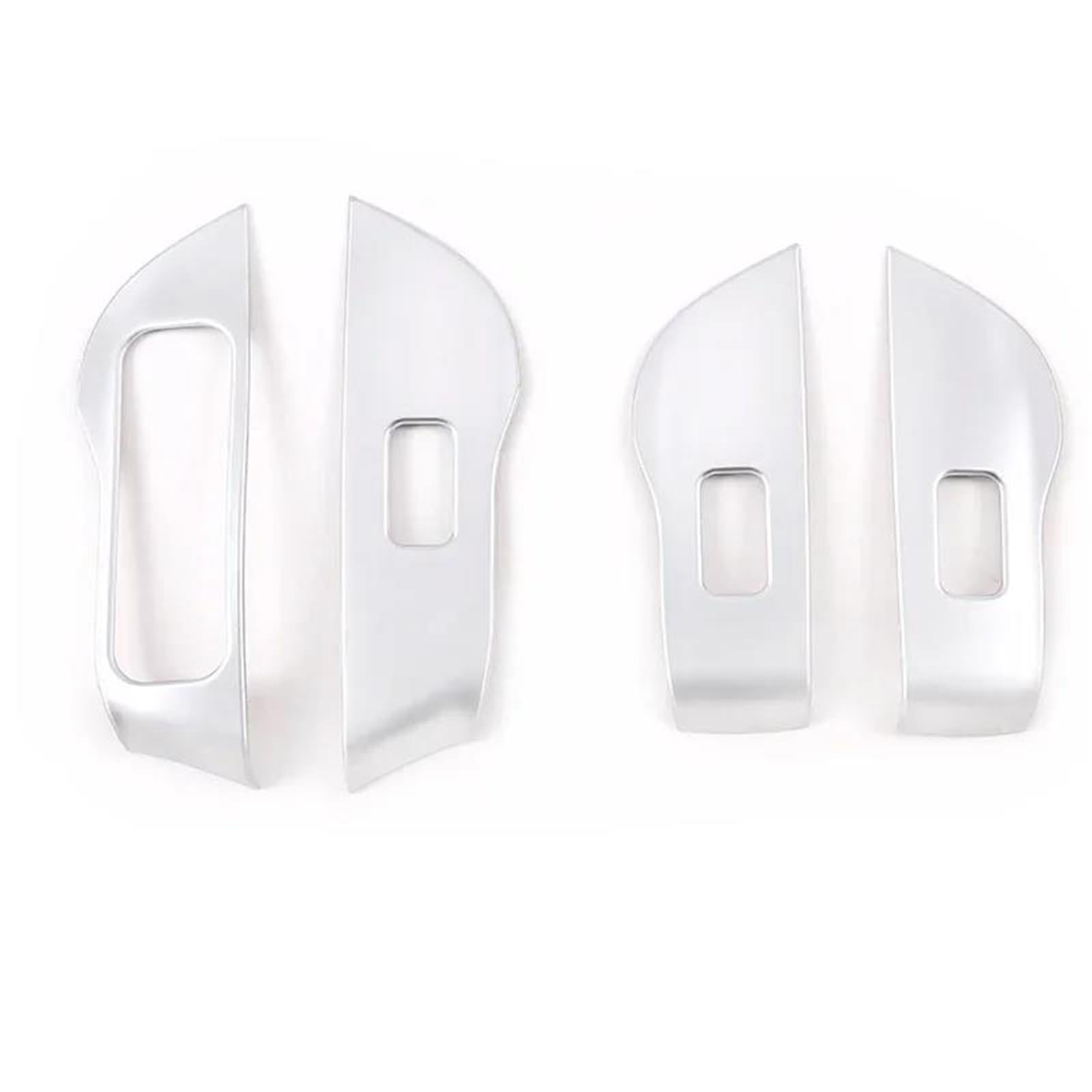 Interieur Dekor Autofensterglas-Lift-Schalter-Taste Bedienfeld Rahmenabdeckung Verkleidung Für Benz Für GLE W167 V167 GLS X167 Interieur TüRverkleidungen Dekor(Silber) von QFJFBGGH