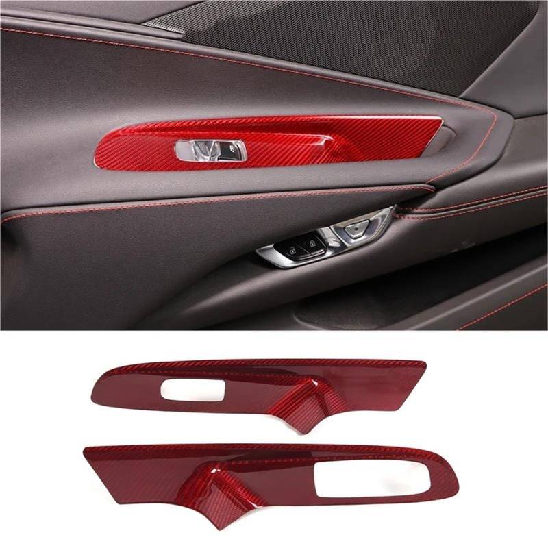 Interieur Dekor Autofensterglas-Lift-Schalterfeld-Rahmenabdeckungs-Trimmaufkleber Für Chevy Für Corvette Für C8 2020-2023 Interieur TüRverkleidungen Dekor(Style 2) von QFJFBGGH