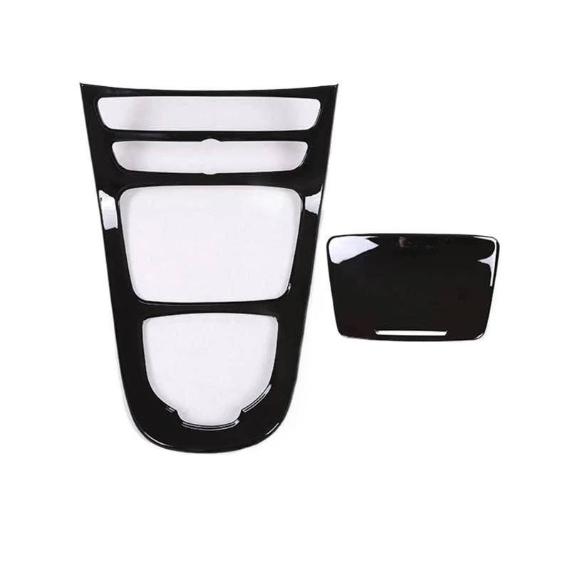 Interieur Dekor Autokonsolen-Getrieberahmen Konsolen-Getriebeschalttafel Für Benz Für E-Klasse Für W213 2016-2018 ABS Interieur TüRverkleidungen Dekor(Glänzend schwarz) von QFJFBGGH