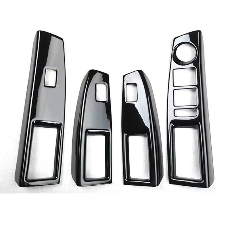Interieur Dekor Autotür-Armlehne Fensterheber-Schalter Knopfabdeckung Zieraufkleber Für Chevy Für Cruze 2009-2013 LHD Auto-Styling Interieur TüRverkleidungen Dekor(Piano Black) von QFJFBGGH