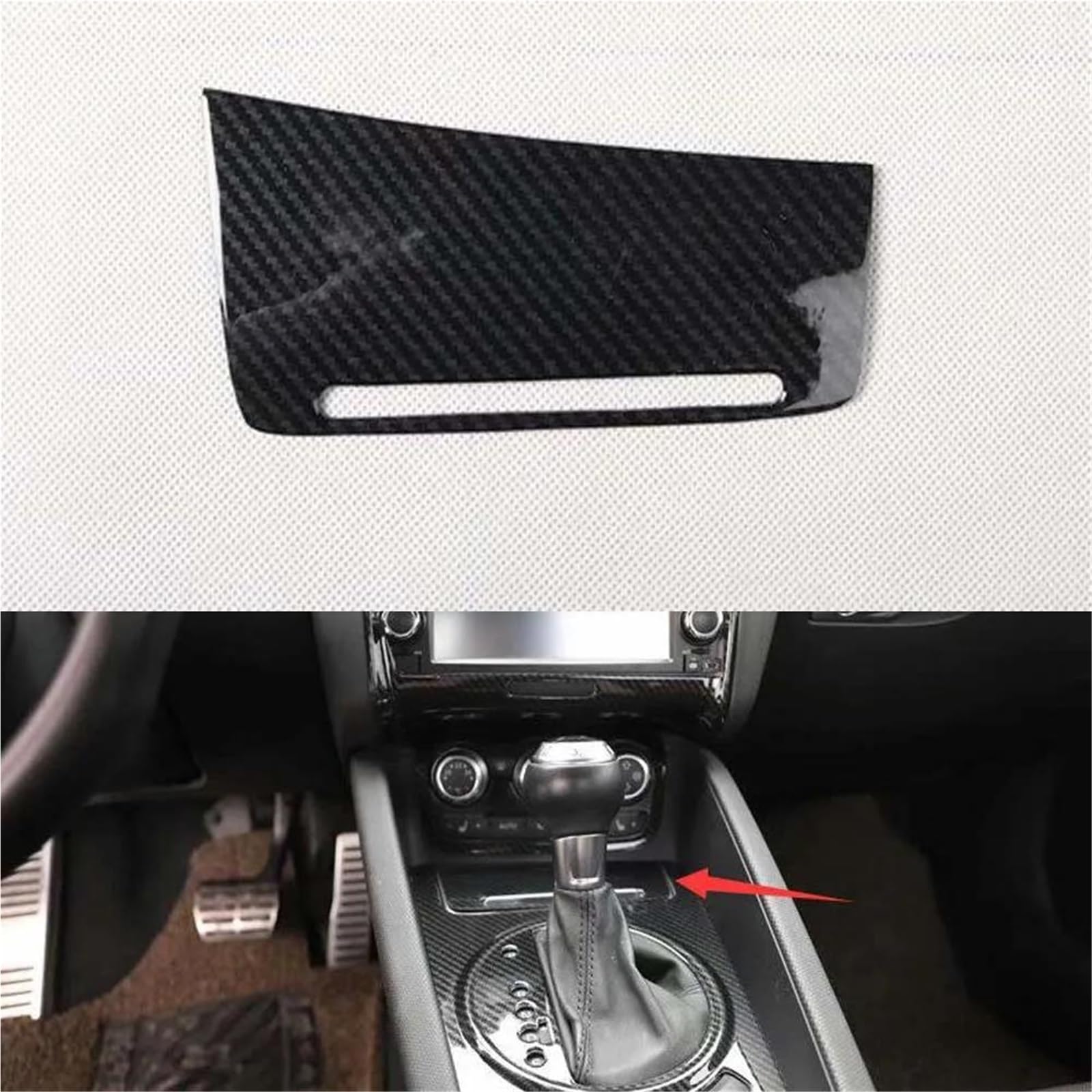 Interieur Dekor Autoverkleidung Für TT 2008–2014 LHD Aufbewahrungsbehälter Box Cover Aufkleber Innenausstattung Auto Formteil Interieur TüRverkleidungen Dekor(Carbon Pattern) von QFJFBGGH