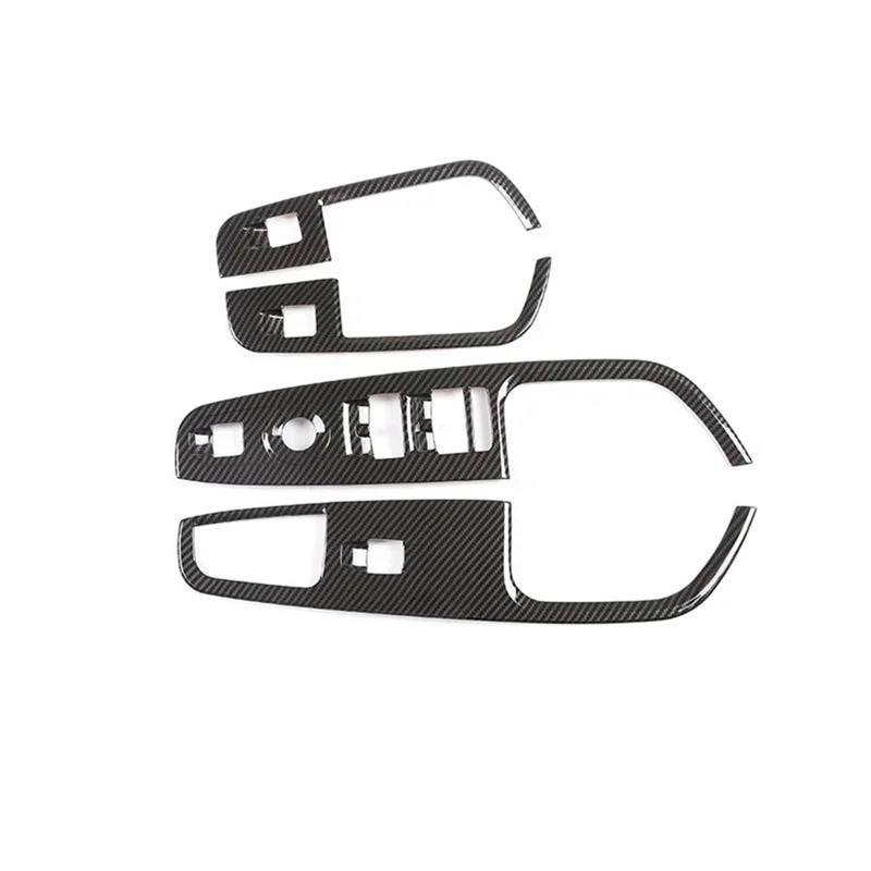 Interieur Dekor Autozubehör Für Alfa Für Romeo Für Stelvio 2017–2019 ABS-Fensterheber-Knopf-Rahmenabdeckung Aufkleber LHD Interieur TüRverkleidungen Dekor von QFJFBGGH